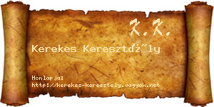 Kerekes Keresztély névjegykártya